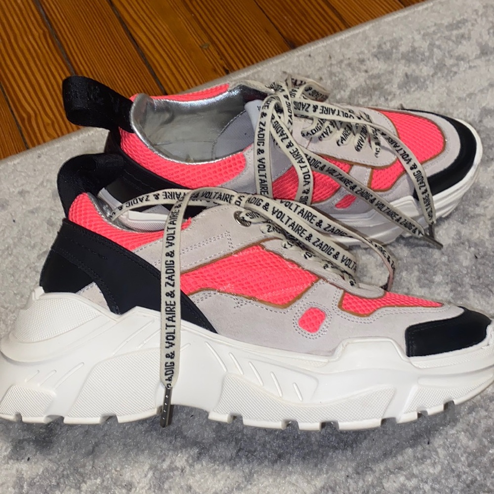 Zadig and Voltaire Pink Lurex Sneaker